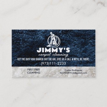 Carpet Cleaner Logo Business Cards by MsRenny at Zazzle