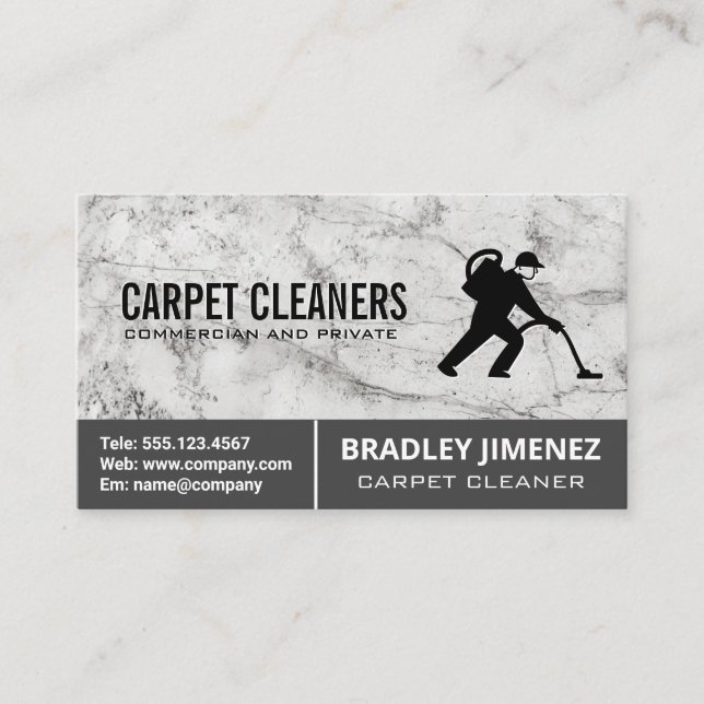 Carpet Cleaner | Marble Business Card (Front)