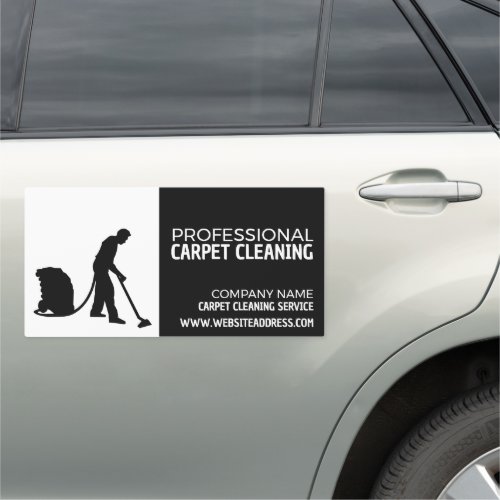 Carpet Cleaner Silhouette Carpet Cleaning Service Car Magnet