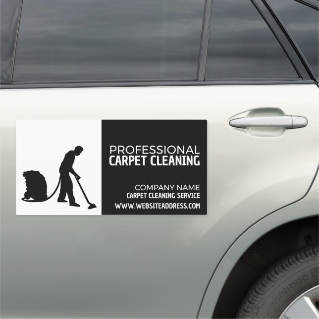 Carpet Cleaner Silhouette, Carpet Cleaning Service Car Magnet (In Situ)