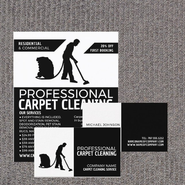 Carpet Cleaner Silhouette, Carpet Cleaning Service Flyer (Creator Uploaded)