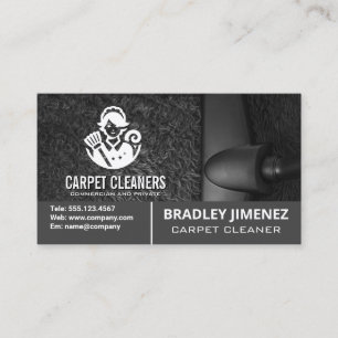 Carpet Cleaner Vacuuming Maid Janitor Business Card
