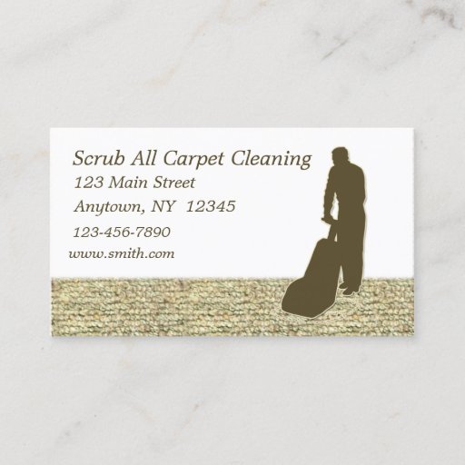 Customizable Carpet Cleaning Business Card