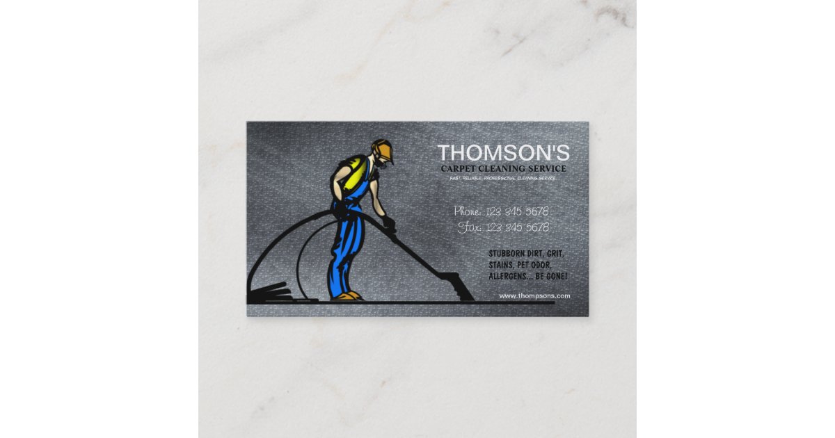 Carpet Cleaning Business Card Zazzle