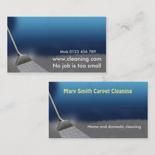 Carpet Cleaning Business Card Zazzle