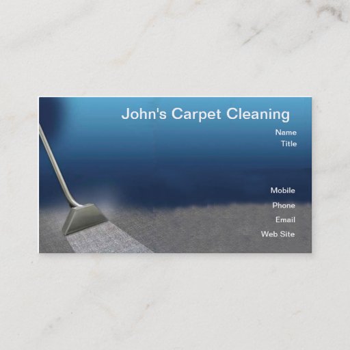 Customizable Carpet-Cleaning Business Card