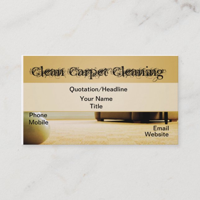 Carpet-Cleaning Business Card (Front)