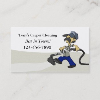 Carpet Cleaning Business Card by Lasting__Impressions at Zazzle