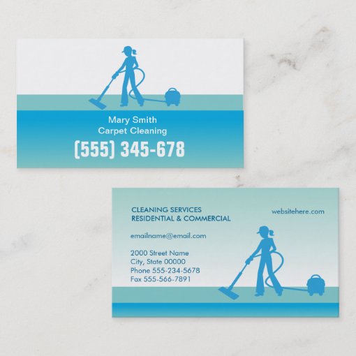 Carpet Cleaning Business Card Template Zazzle
