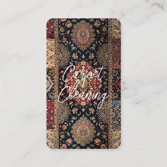 Carpet Cleaning Custom QR Business Card (Front)