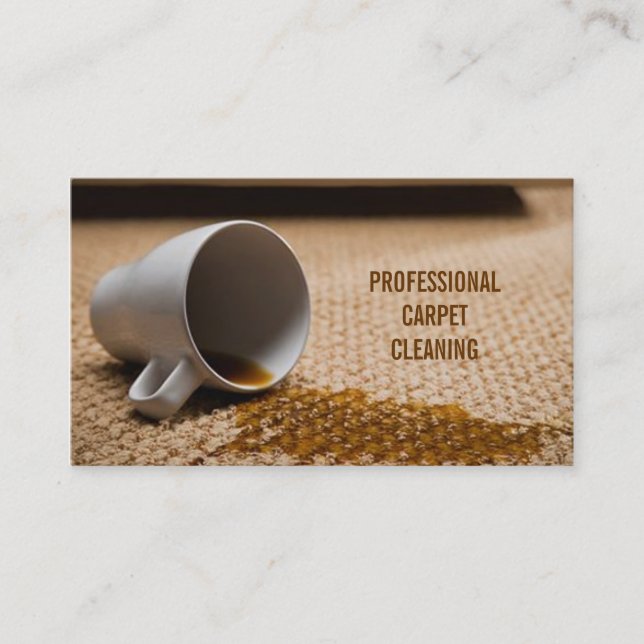 Carpet Cleaning, Flooring, Steamers Business Business Card (Front)