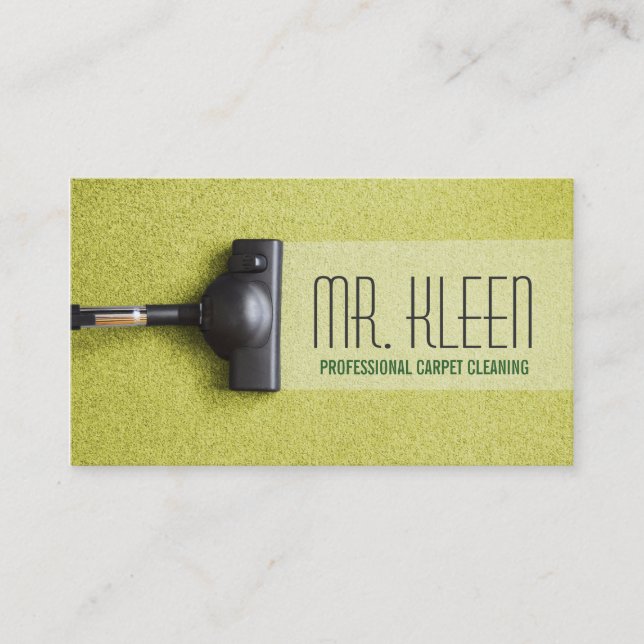 Carpet Cleaning, Flooring, Steamers Business Business Card (Front)