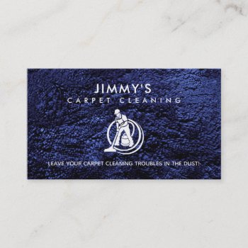 Carpet Cleaning Logo Business Cards by MsRenny at Zazzle