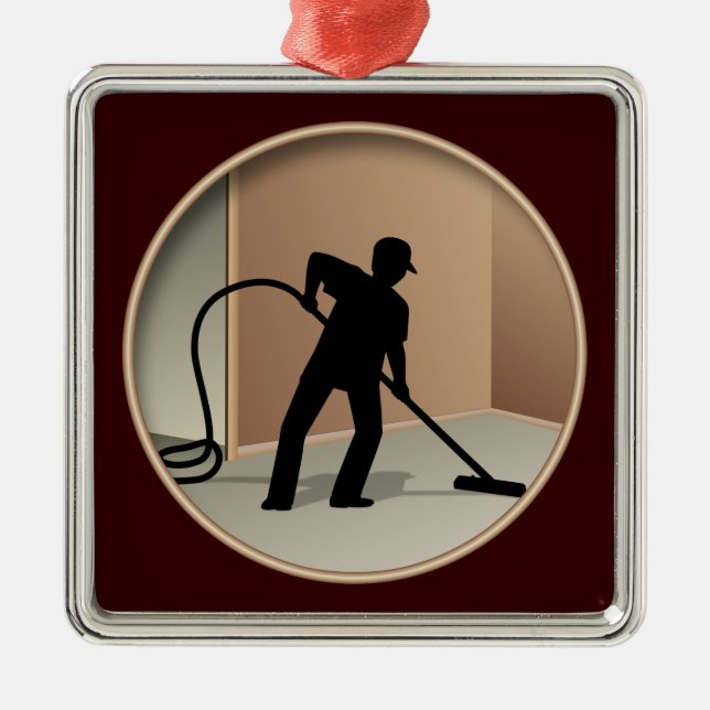 Carpet Cleaning Metal Ornament (Front)