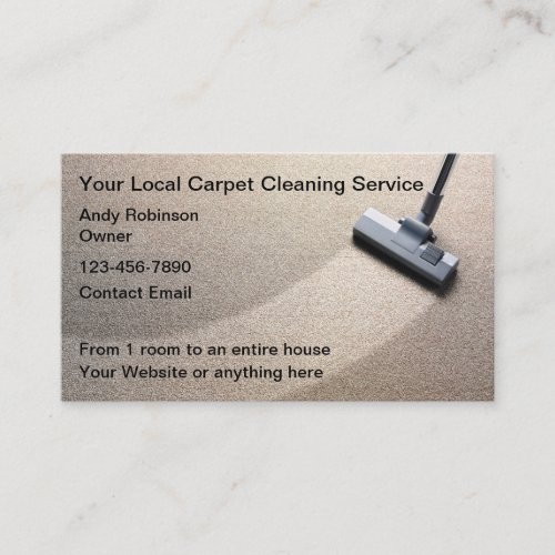 Carpet Cleaning Service Budget Business Cards
