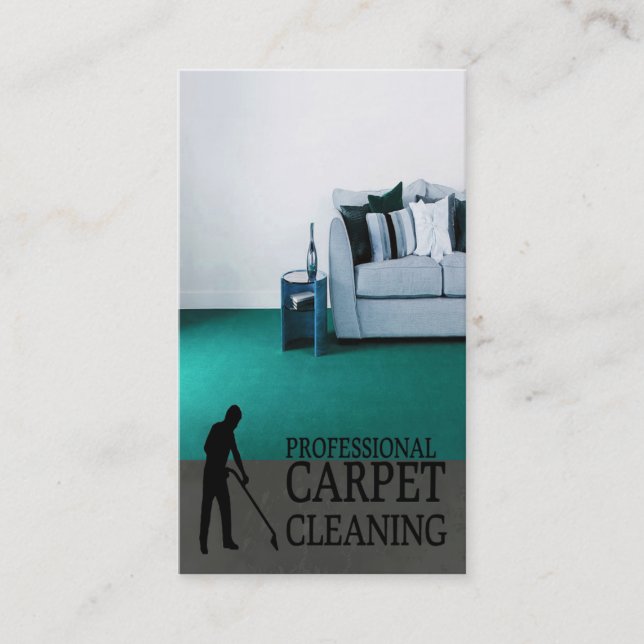 Carpet Cleaning Service Business Card (Front)