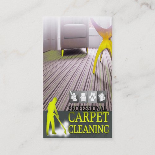 Carpet Cleaning Service Business Card