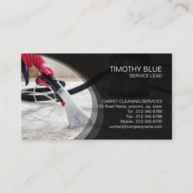 Carpet Cleaning Service Business Card (Front)