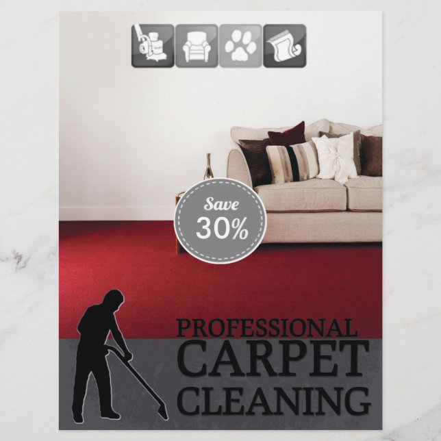 Carpet Cleaning Service Discount Offer Flyer (Front)