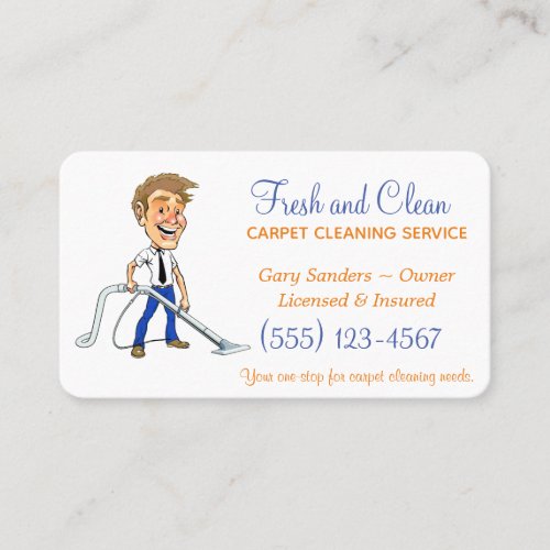 Carpet Cleaning Shampoo Service Business Card