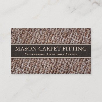 Carpet Fitter / Fitting Business Card by ImageAustralia at Zazzle