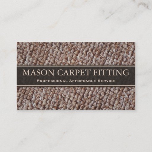 Customizable Carpet Fitter / Fitting Business Card