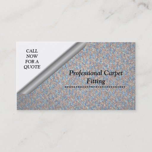 Customizable Carpet Fitting Business Cards