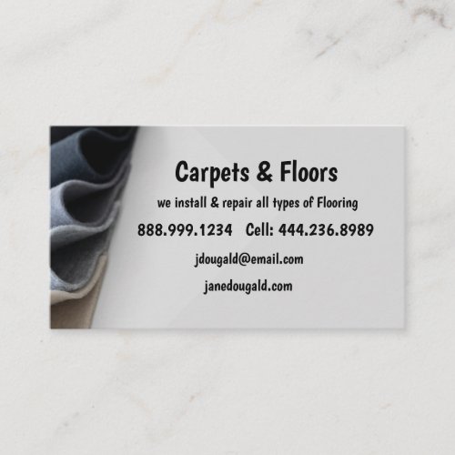 Carpet Flooring installation Business Business Card