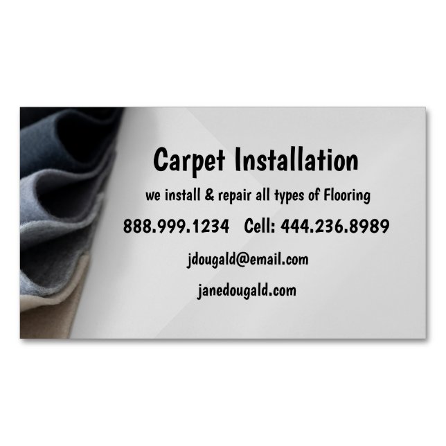 Carpet Flooring installation Business Business Card Magnet (Front)
