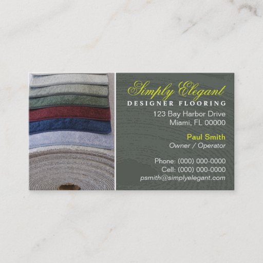 Customizable Carpet / Flooring Store Business Card
