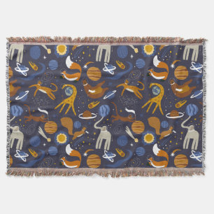Carpet from Animals Outer Space Collection Throw Blanket