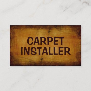 Carpet Installer Antique Business Card by businessCardsRUs at Zazzle