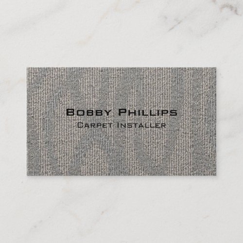 Carpet installer business card