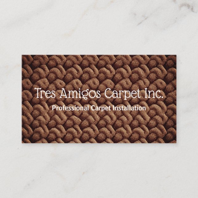 Carpet installer business card (Front)