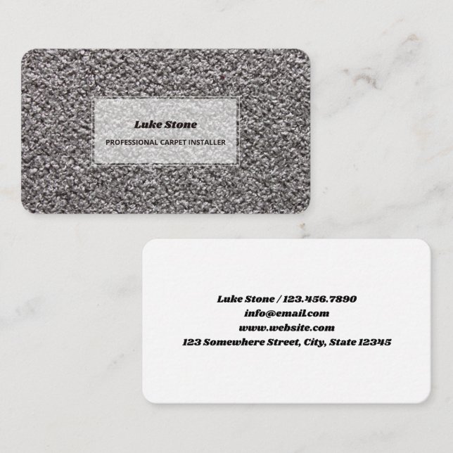 Carpet Installer Business Card (Front/Back)