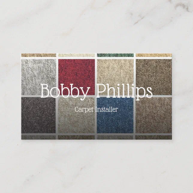 Carpet installer business card Zazzle