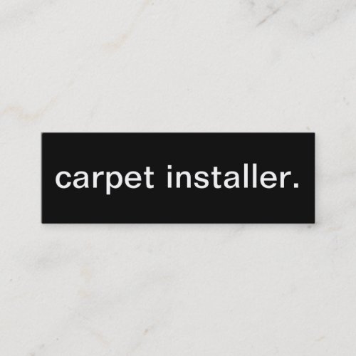 Carpet Installer Business Card