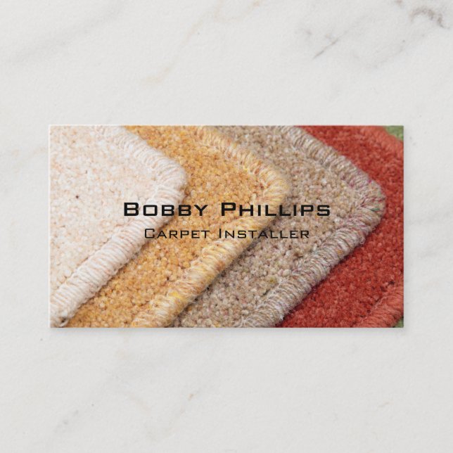 Carpet installer business card (Front)