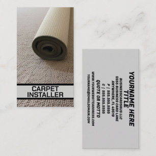 Carpet Installer Carpet Roll Business Card
