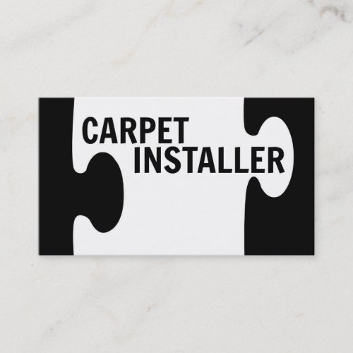 Carpet Installer Puzzle Piece Business Card
