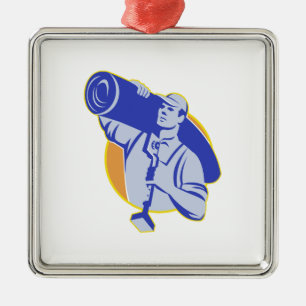 Carpet Layer Worker Carry Knee Kicker Tool Metal Ornament