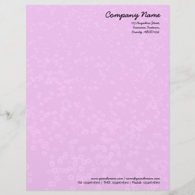 Carpet of Daisies - Pale Pink Letterhead (Front)