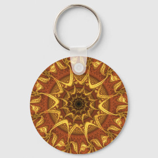 Carpet of the Sun Gold Mandala Pattern Keychain