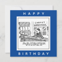 Carpet Showroom Doesn't Sell Nodding Dogs Cartoon Card