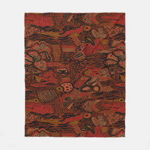 Carpet style pattern fleece blanket