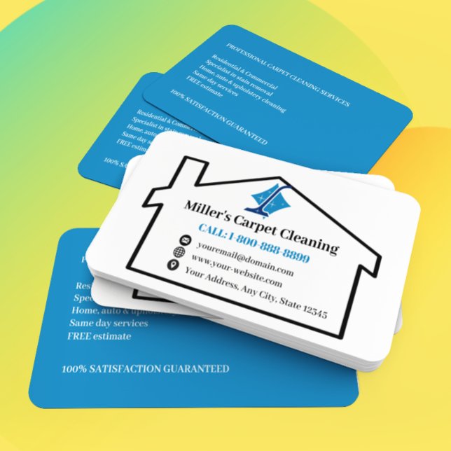 Carpet & Tile Cleaning Logo Design Business Card (Creator Uploaded)