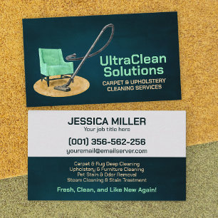 Carpet & Upholstery Cleaning Services Business Card