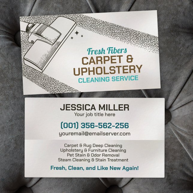 Carpet & Upholstery Cleaning Services Business Card (Creator Uploaded)
