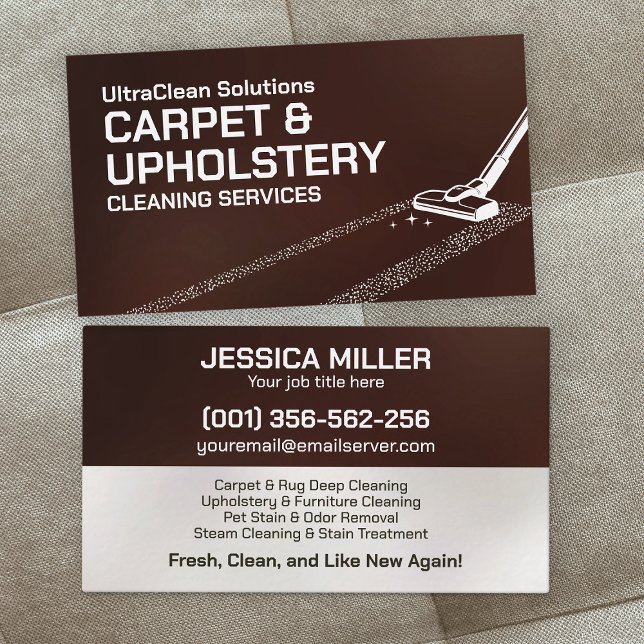 Carpet & Upholstery Cleaning Services Business Card (Creator Uploaded)