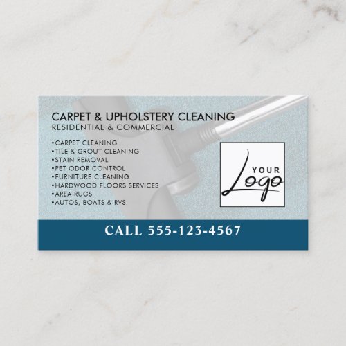 Carpet  Upholstery Professional Cleaning Service  Business Card